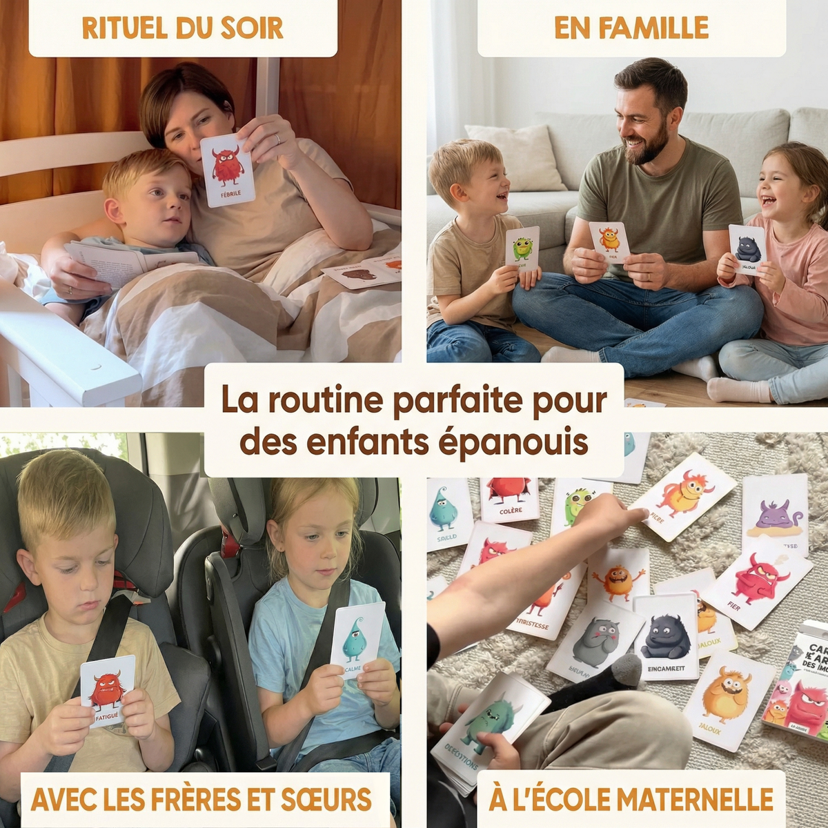 Cartes des émotions pour enfants
