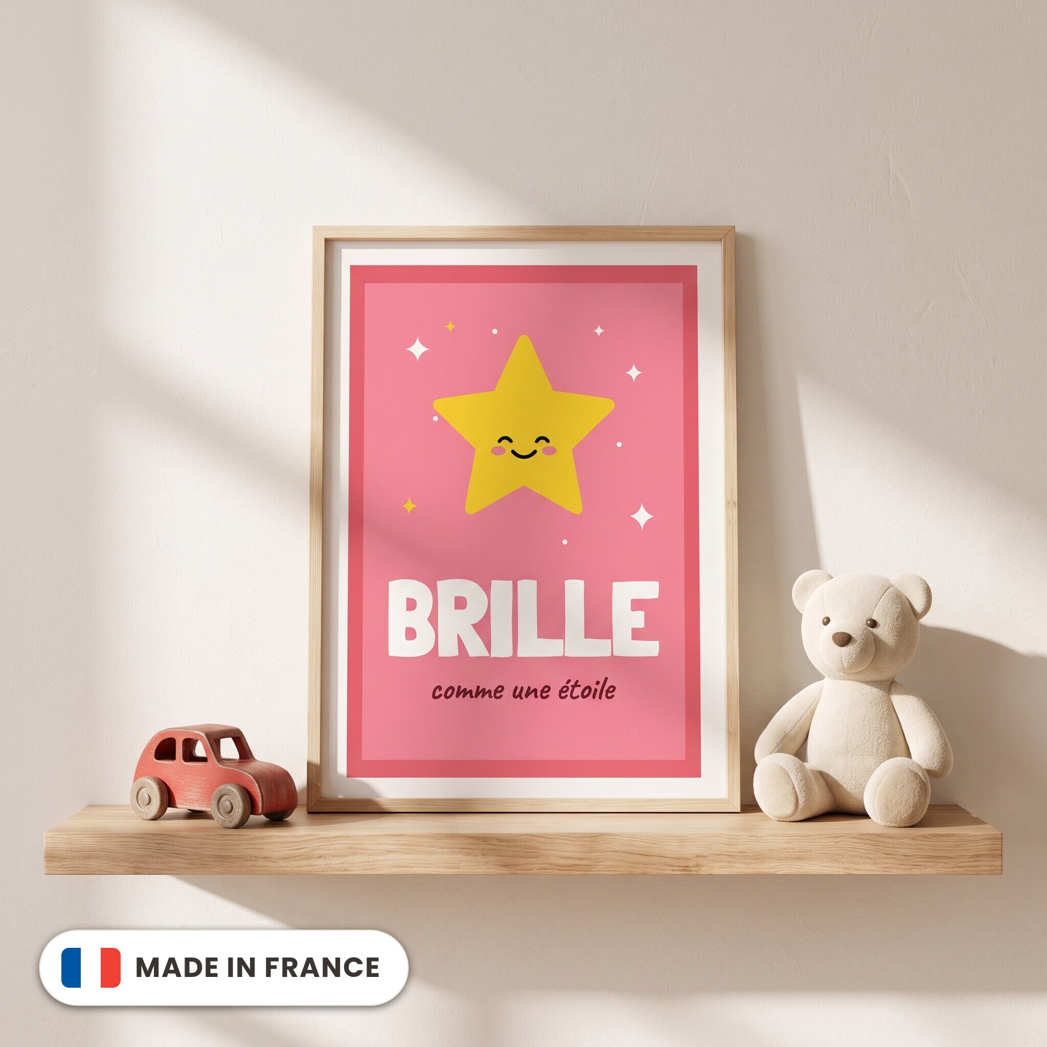 Affiche Brille comme une étoile encadrée - Made in France