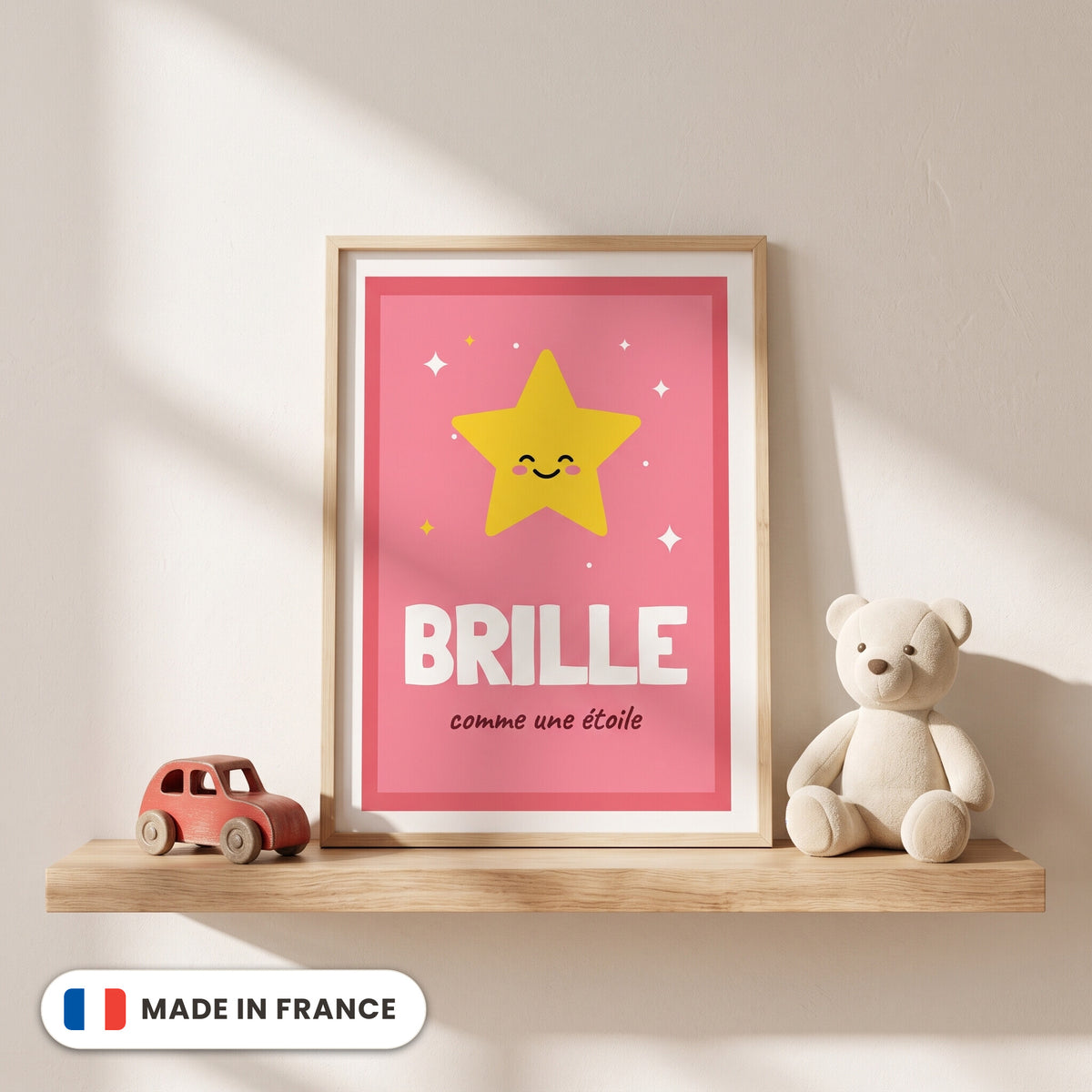 Affiche Brille comme une étoile encadrée - Made in France