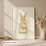 Affiche Lapin aquarelle encadrée - Made in France