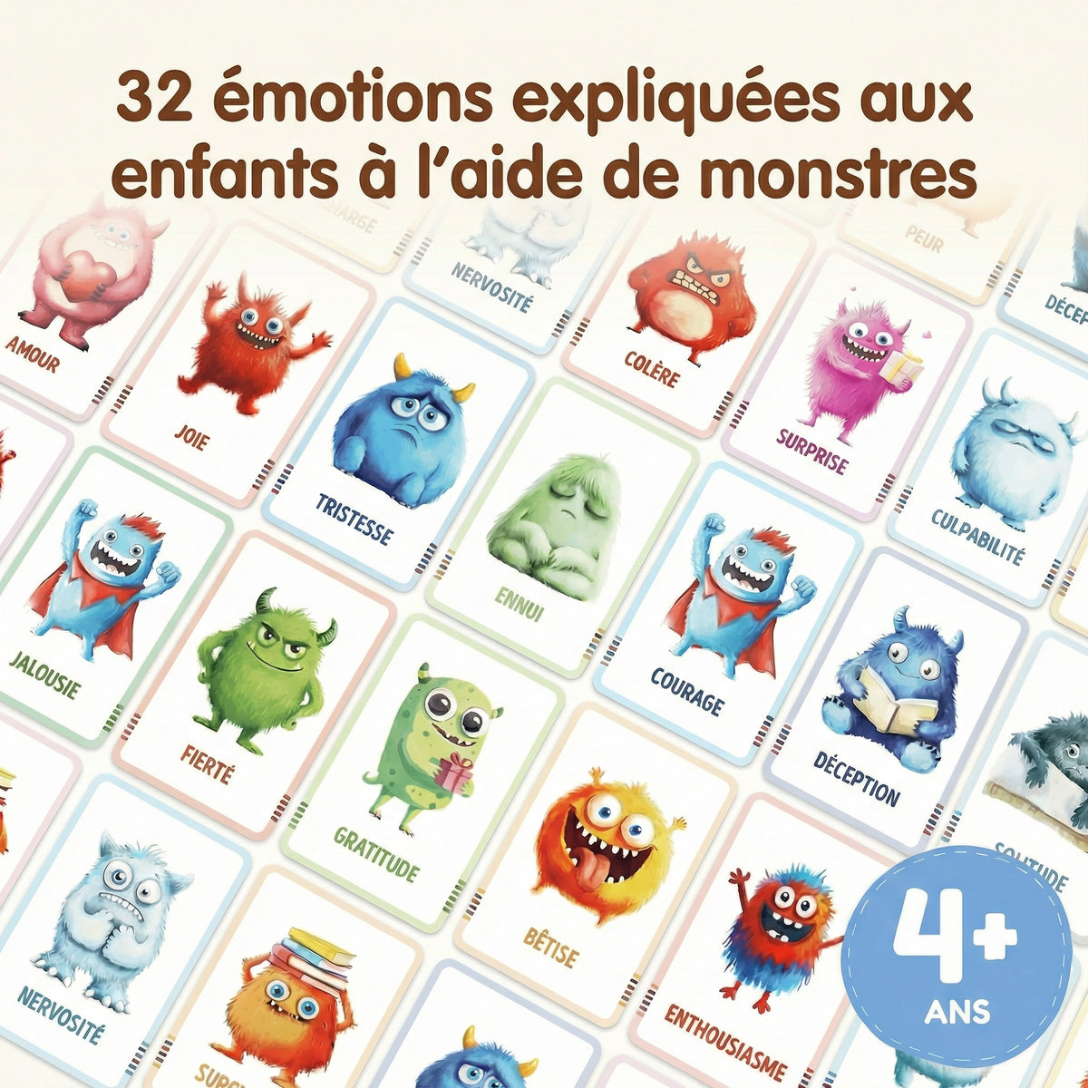 Cartes des émotions pour enfants