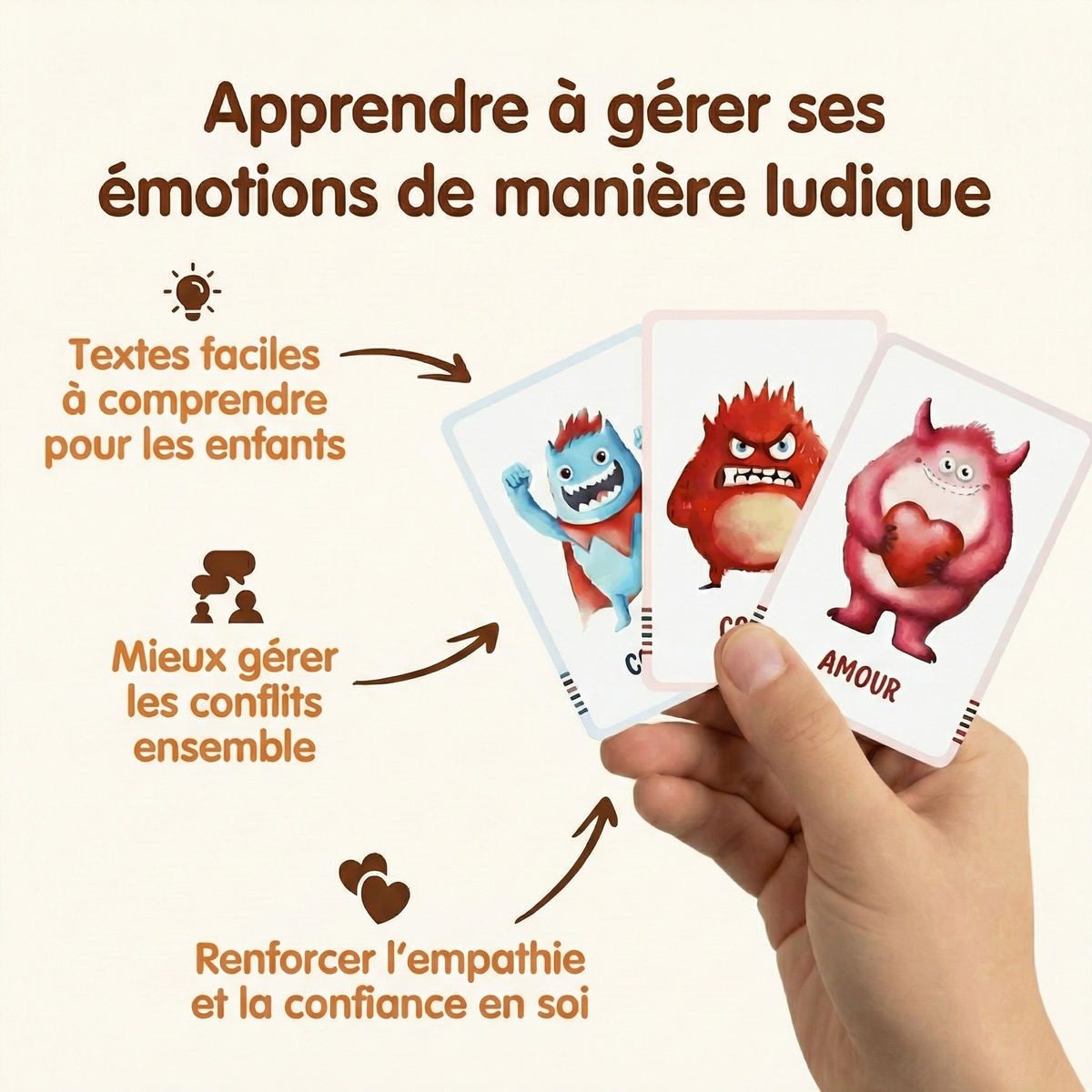 Cartes des émotions pour enfants